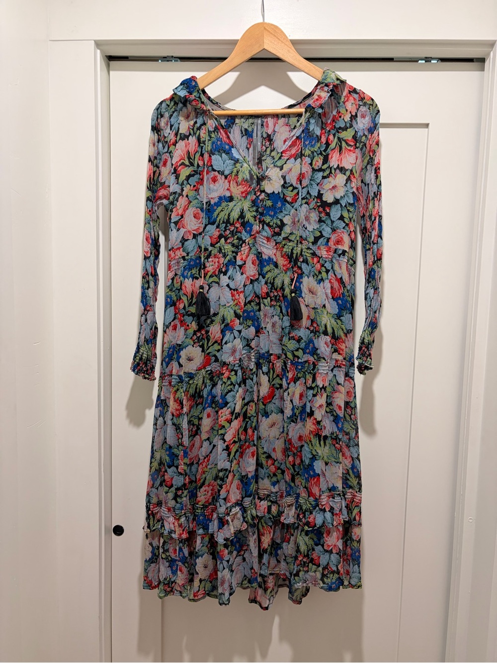 Anthropologie The Marais Printed Chiffon Maxi Dress